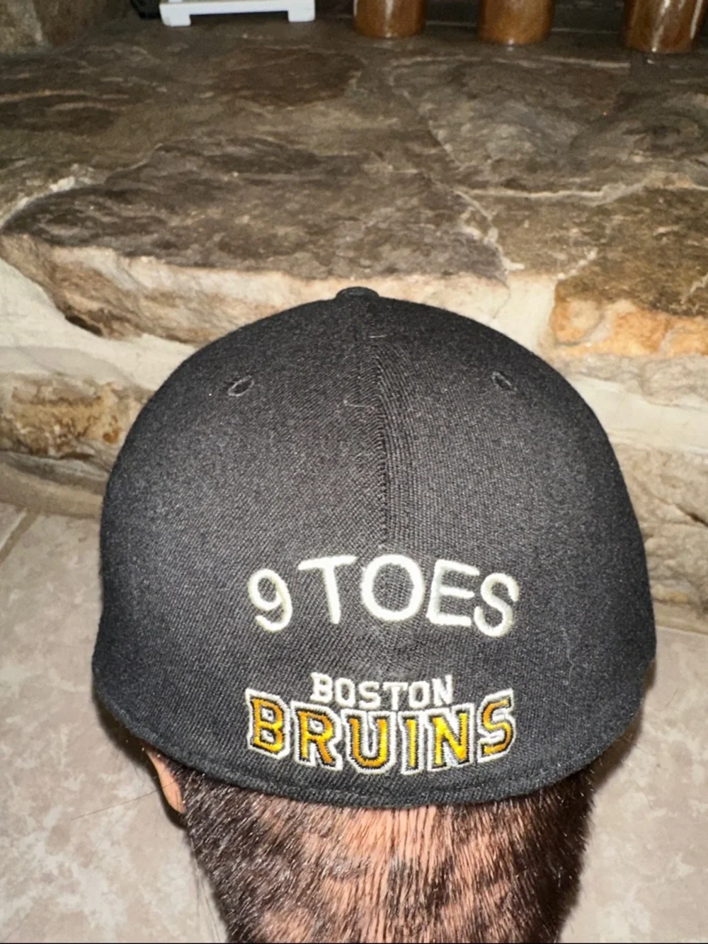 47 Brand Boston Bruins Black Hat with White Logo